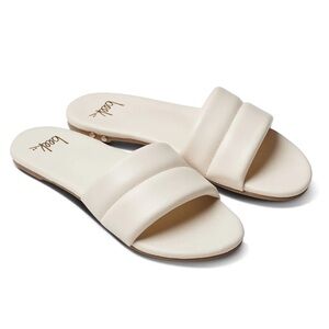beek Padded Cream Slide Sandals
